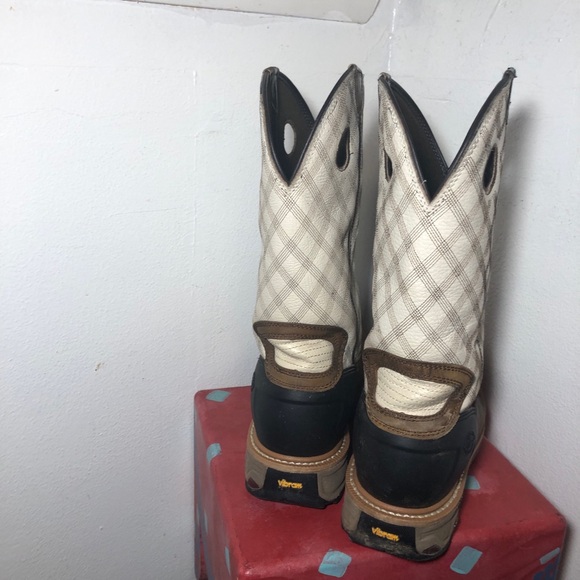 Justin Work Boots Roughneck Steel Toe Safety Pull on Square Toe - Picture 5 of 10